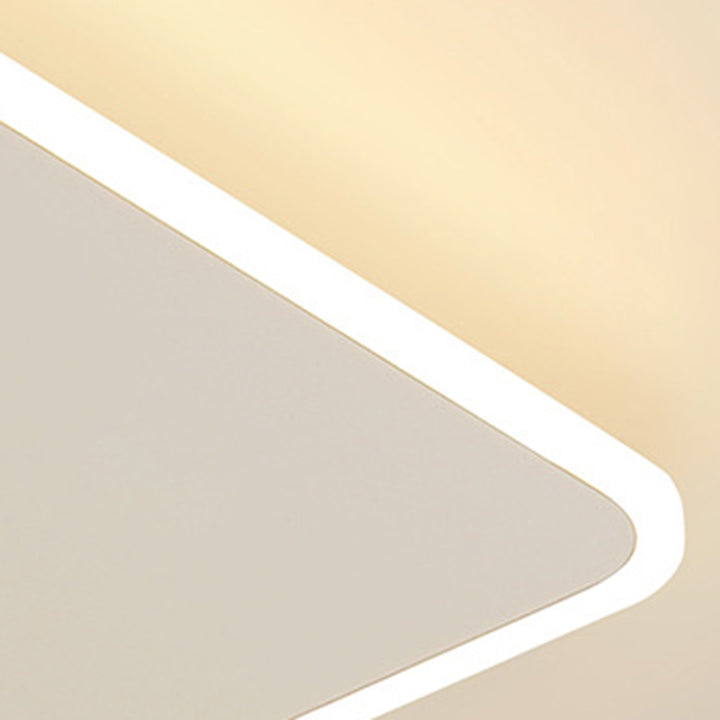 Plafonnier LED carré en acrylique et fer superposé de simplicité moderne pour salon 