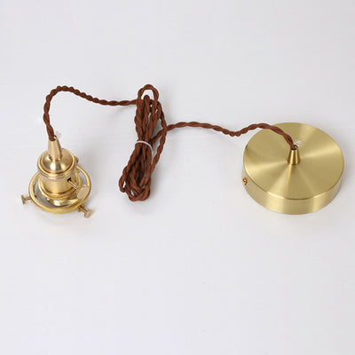 Contemporary Scandinavian Round Cylindrical Bowl Glass Brass 1-Light Pendant Light For Living Room