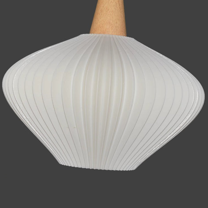 Traditionelle chinesische Laterne Origami Runde umweltfreundliche PLA Holz Metall 1-Licht Pendelleuchte für Wohnzimmer 
