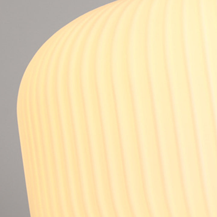 Traditionelle japanische zylindrische runde gealterte Glas-Holz 1-Licht Pendelleuchte für Wohnzimmer 