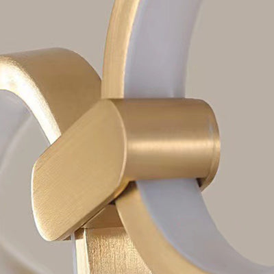 Contemporary Creative Circular Round Long Oval PC Aluminum Iron LED Chandelier For Living Room