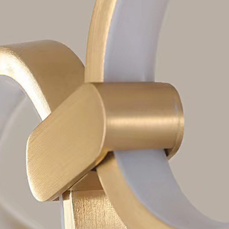 Contemporary Creative Circular Round Long Oval PC Aluminum Iron LED Chandelier For Living Room