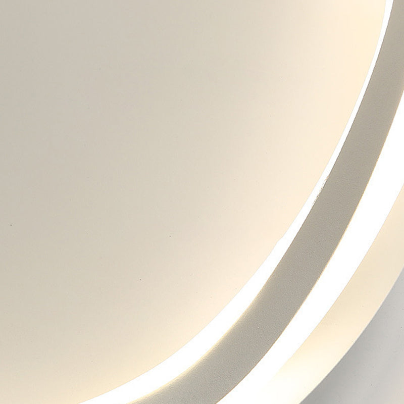 Modern Minimalist Wave Round Silicone Iron Aluminum LED Flush Mount Ceiling Light For Living Room