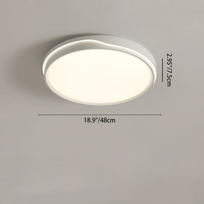 Modern Simplicity Round Square Rectangle Acrylic Iron LED Flush Mount Ceiling Light For Living Room