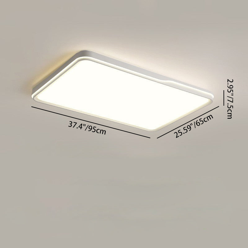 Modern Simplicity Round Square Rectangle Acrylic Iron LED Flush Mount Ceiling Light For Living Room