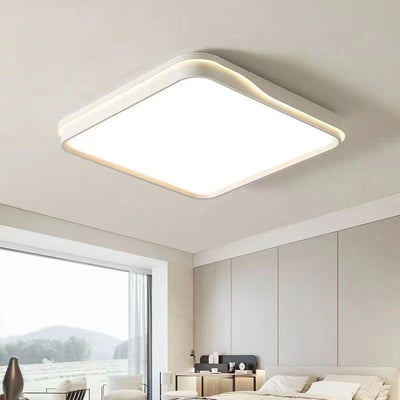 Modern Simplicity Round Square Rectangle Acrylic Iron LED Flush Mount Ceiling Light For Living Room