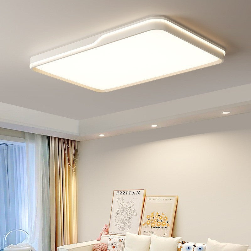 Modern Simplicity Round Square Rectangle Acrylic Iron LED Flush Mount Ceiling Light For Living Room