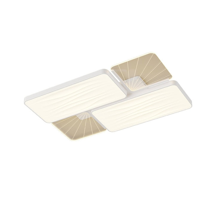 Plafonnier LED en acrylique et fer de forme rectangulaire, carrée, ronde ou triangulaire minimaliste moderne pour salon 