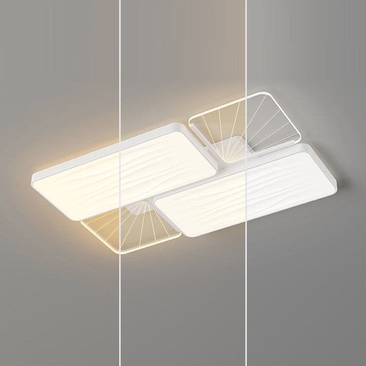 Plafonnier LED en acrylique et fer de forme rectangulaire, carrée, ronde ou triangulaire minimaliste moderne pour salon 