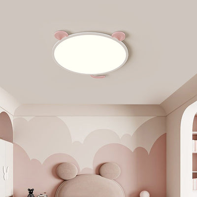 Modern Minimalist Round Aluminum LED Flush Mount Ceiling Light For Living Room