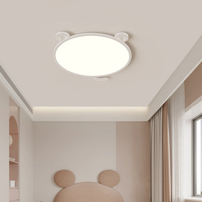 Modern Minimalist Round Aluminum LED Flush Mount Ceiling Light For Living Room