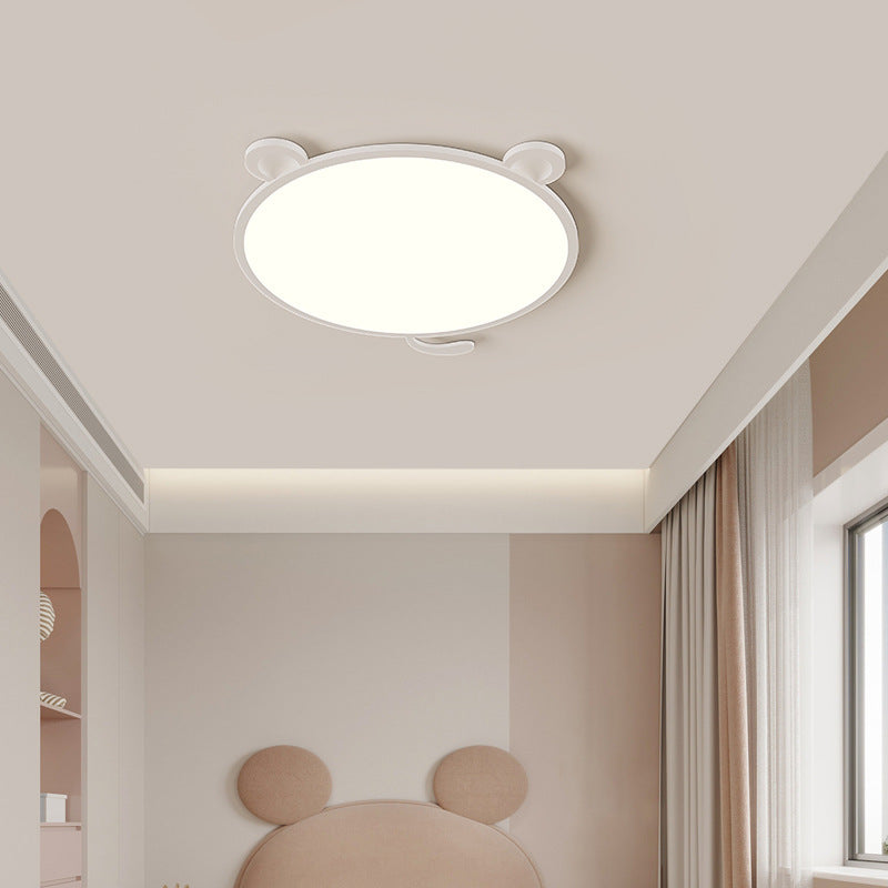 Modern Minimalist Round Aluminum LED Flush Mount Ceiling Light For Living Room