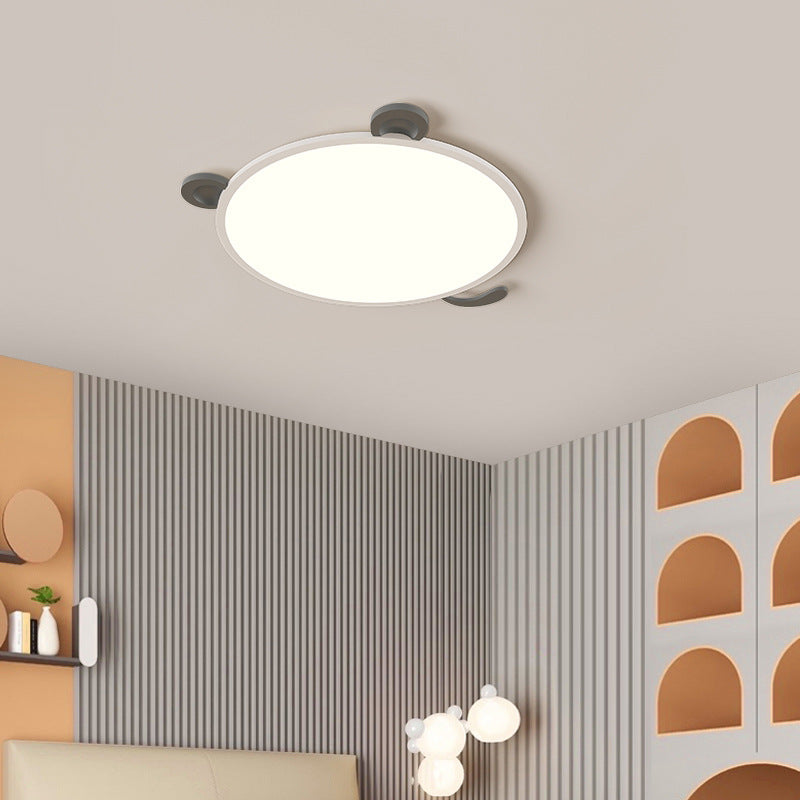 Plafonnier LED rond minimaliste moderne en aluminium pour salon 