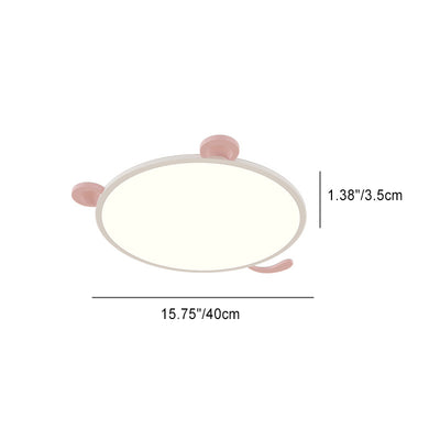 Modern Minimalist Round Aluminum LED Flush Mount Ceiling Light For Living Room
