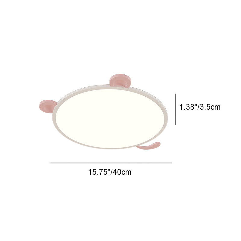 Modern Minimalist Round Aluminum LED Flush Mount Ceiling Light For Living Room