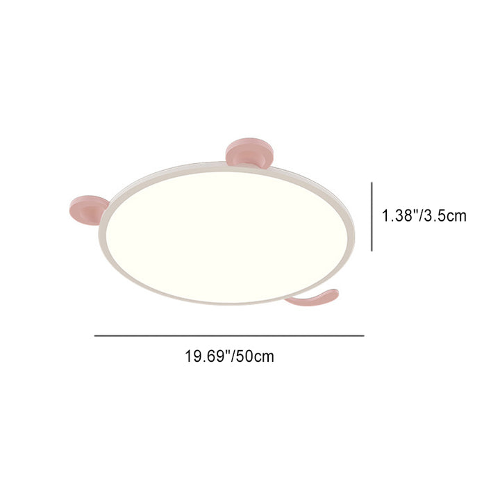 Plafonnier LED rond minimaliste moderne en aluminium pour salon 