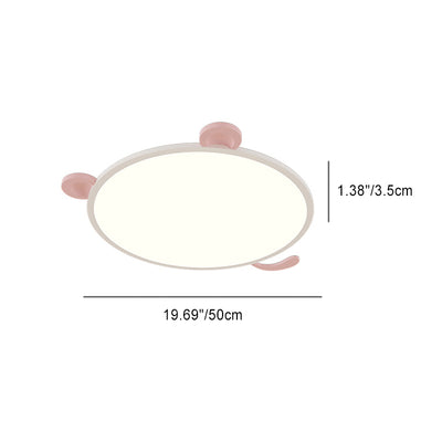 Modern Minimalist Round Aluminum LED Flush Mount Ceiling Light For Living Room