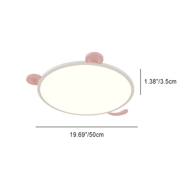 Modern Minimalist Round Aluminum LED Flush Mount Ceiling Light For Living Room