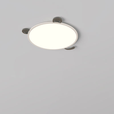 Modern Minimalist Round Aluminum LED Flush Mount Ceiling Light For Living Room