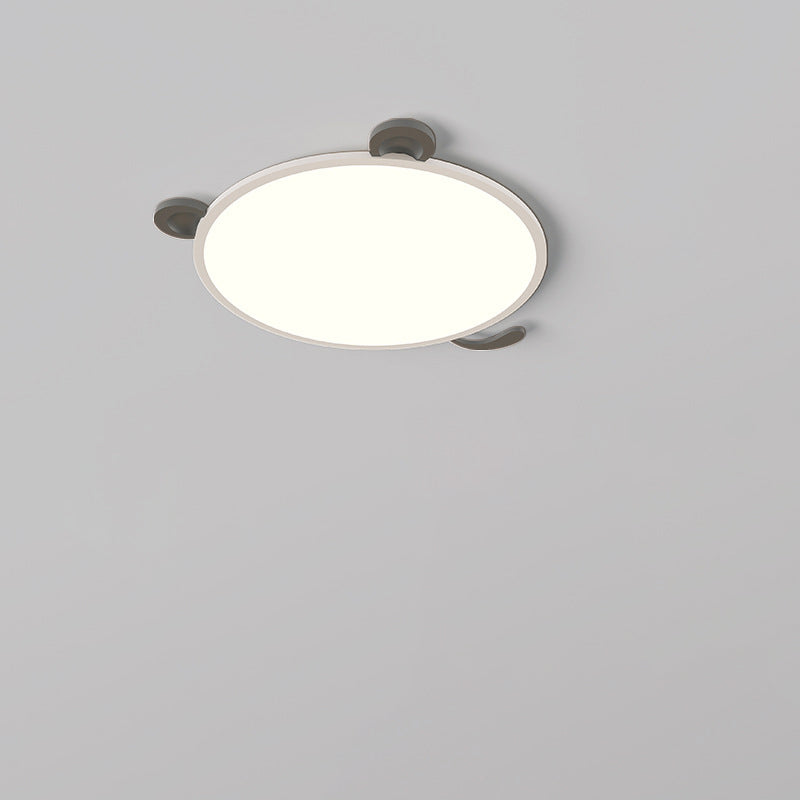Modern Minimalist Round Aluminum LED Flush Mount Ceiling Light For Living Room