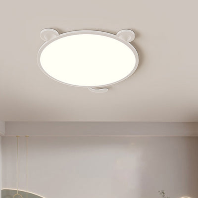 Modern Minimalist Round Aluminum LED Flush Mount Ceiling Light For Living Room