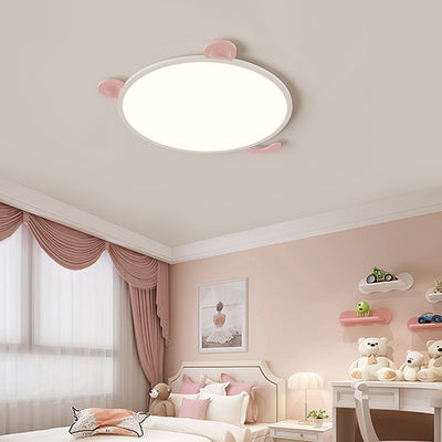 Modern Minimalist Round Aluminum LED Flush Mount Ceiling Light For Living Room