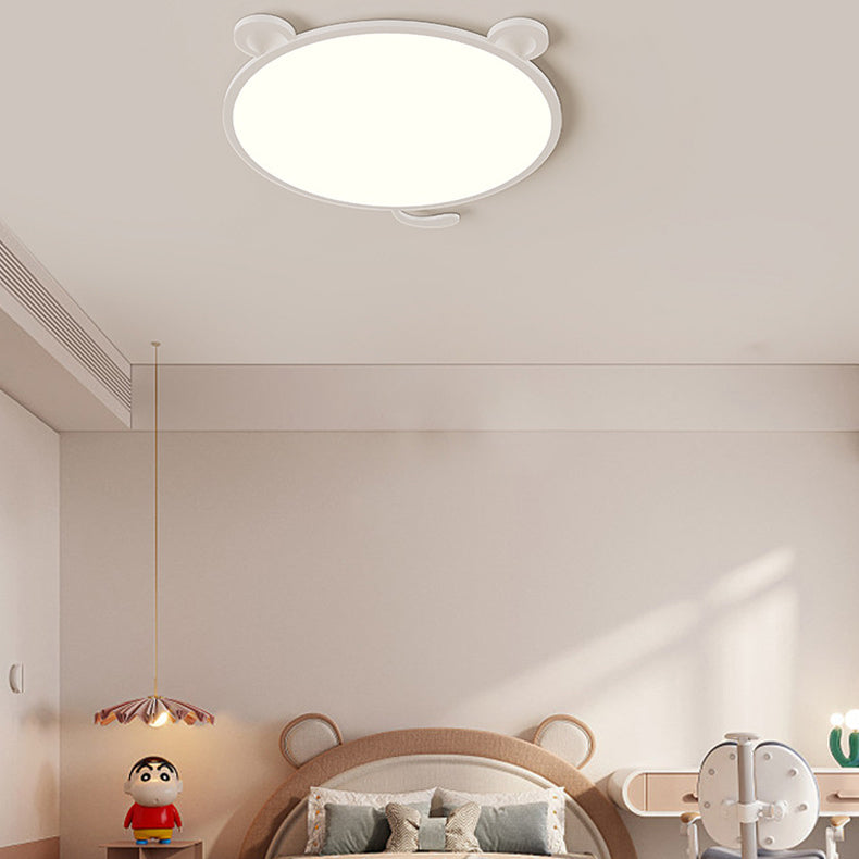 Modern Minimalist Round Aluminum LED Flush Mount Ceiling Light For Living Room