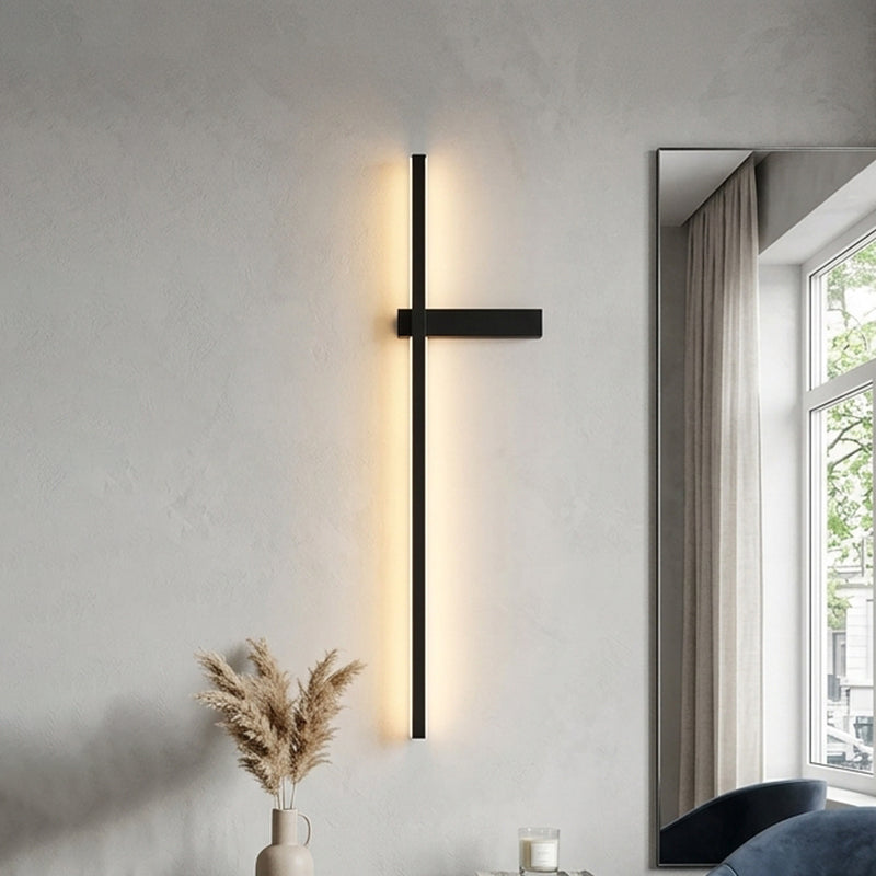 مصباح حائط LED بخط شريط سيليكا من الألومنيوم الحديدي الحديث البسيط لغرفة النوم 
