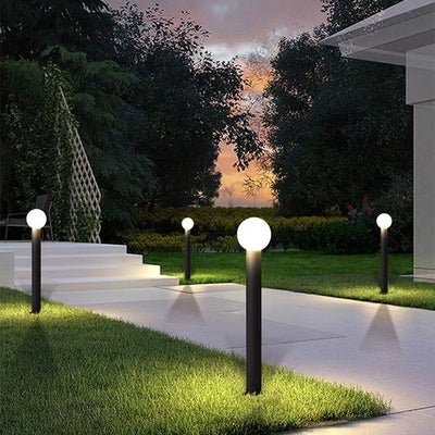 إضاءة خارجية LED من الألومنيوم على شكل أسطوانة مقاومة للماء بتصميم بسيط وحديث للحديقة 