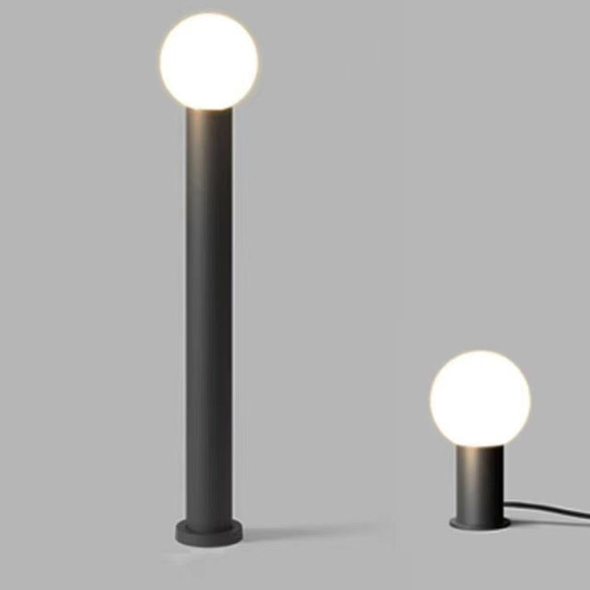 إضاءة خارجية LED من الألومنيوم على شكل أسطوانة مقاومة للماء بتصميم بسيط وحديث للحديقة 