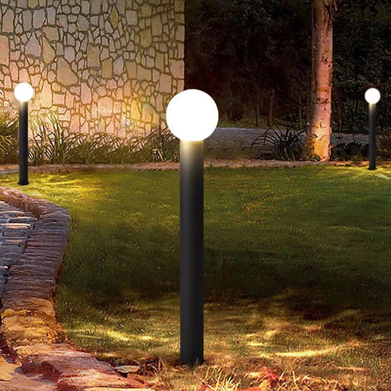 إضاءة خارجية LED من الألومنيوم على شكل أسطوانة مقاومة للماء بتصميم بسيط وحديث للحديقة 