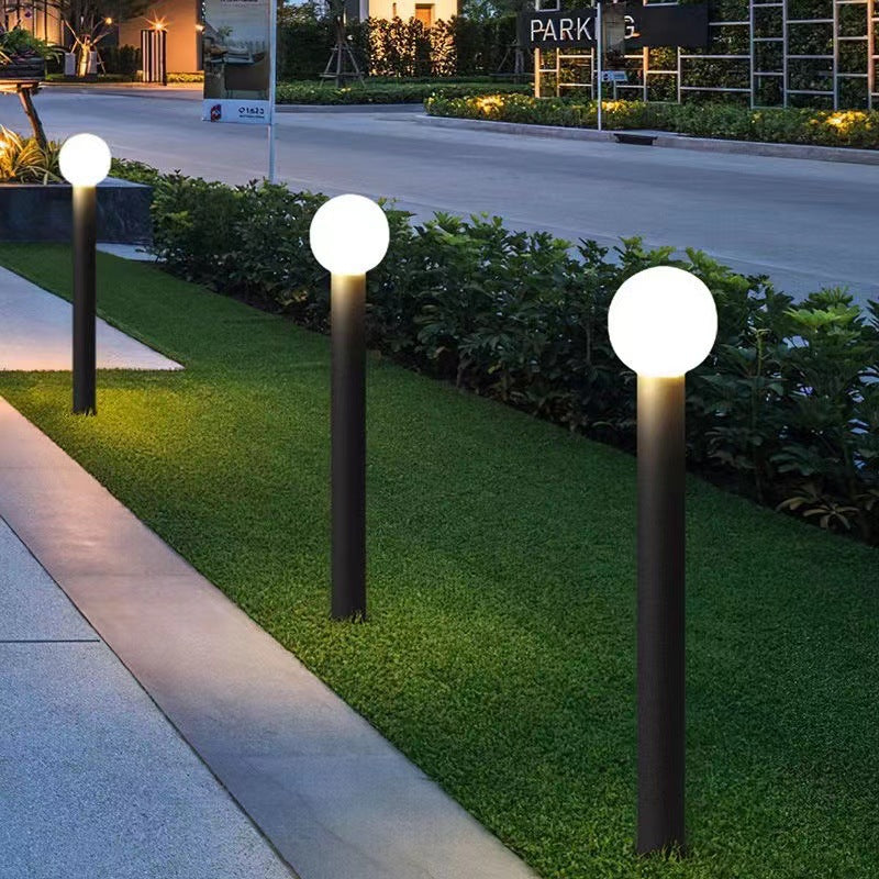 إضاءة خارجية LED من الألومنيوم على شكل أسطوانة مقاومة للماء بتصميم بسيط وحديث للحديقة 