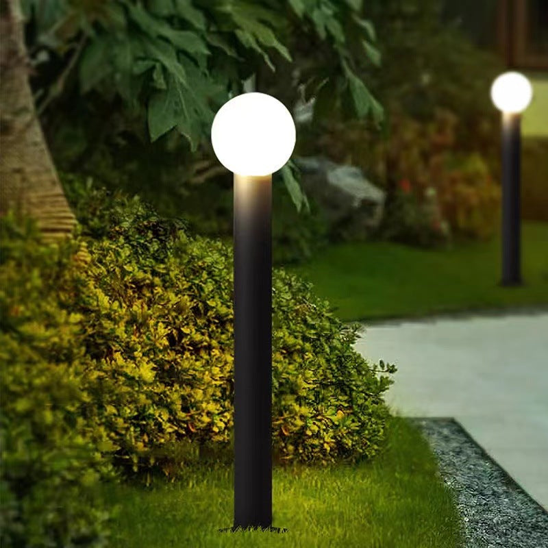 إضاءة خارجية LED من الألومنيوم على شكل أسطوانة مقاومة للماء بتصميم بسيط وحديث للحديقة 