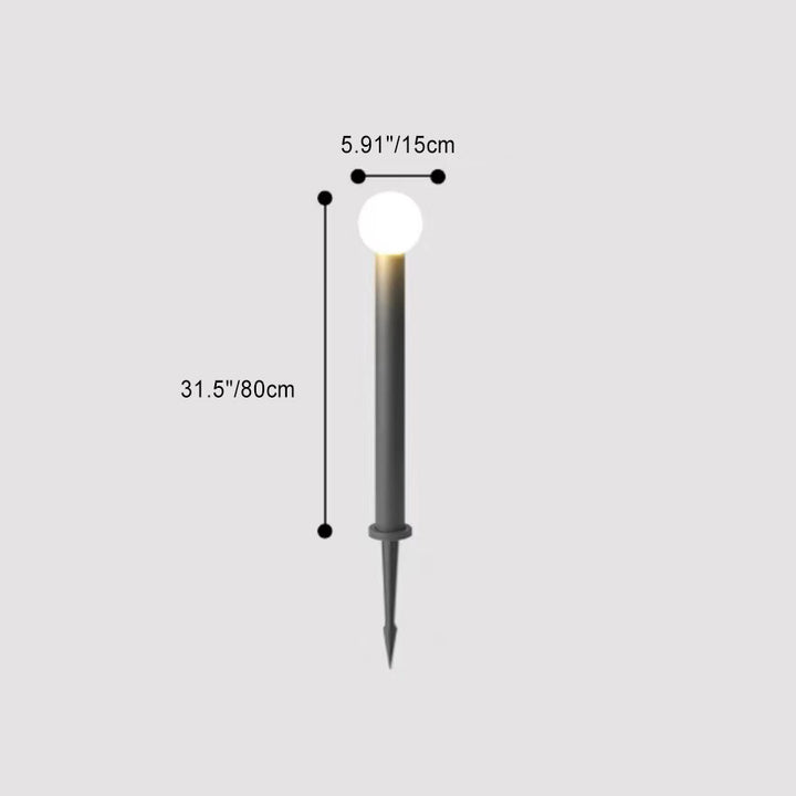 Éclairage Paysager LED en Aluminium PC Cylindrique Étanche à la Simplicité Moderne pour Jardin 