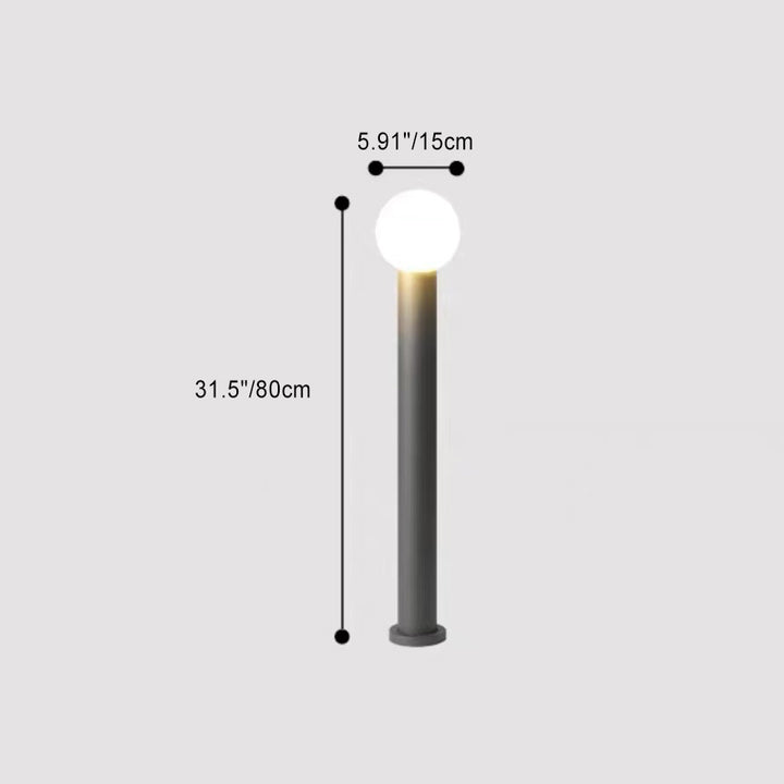Éclairage Paysager LED en Aluminium PC Cylindrique Étanche à la Simplicité Moderne pour Jardin 