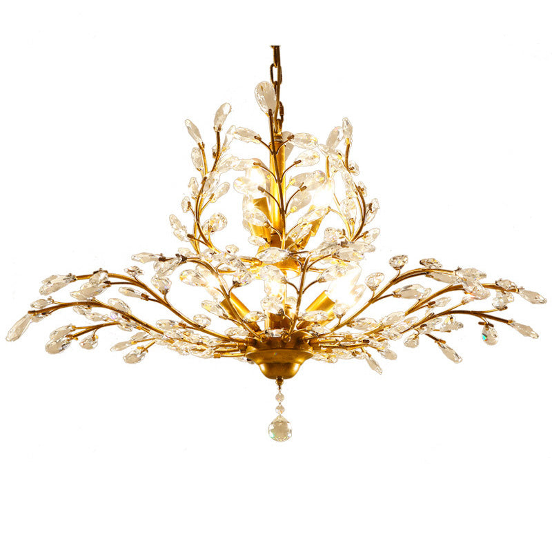 Traditioneller französischer Eisenkristallzweig 7/8/9/12 Licht-Kronleuchter für Esszimmer 
