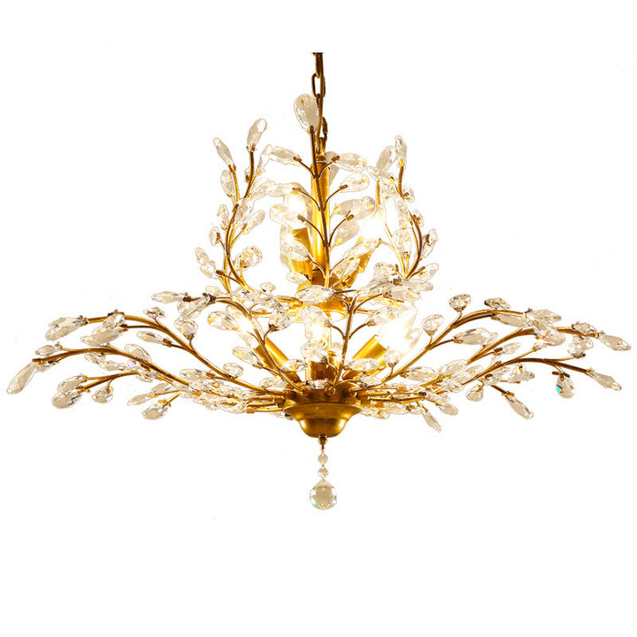 Traditioneller französischer Eisenkristallzweig 7/8/9/12 Licht-Kronleuchter für Esszimmer 