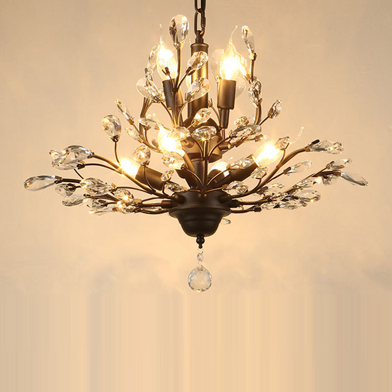 Traditioneller französischer Eisenkristallzweig 7/8/9/12 Licht-Kronleuchter für Esszimmer 