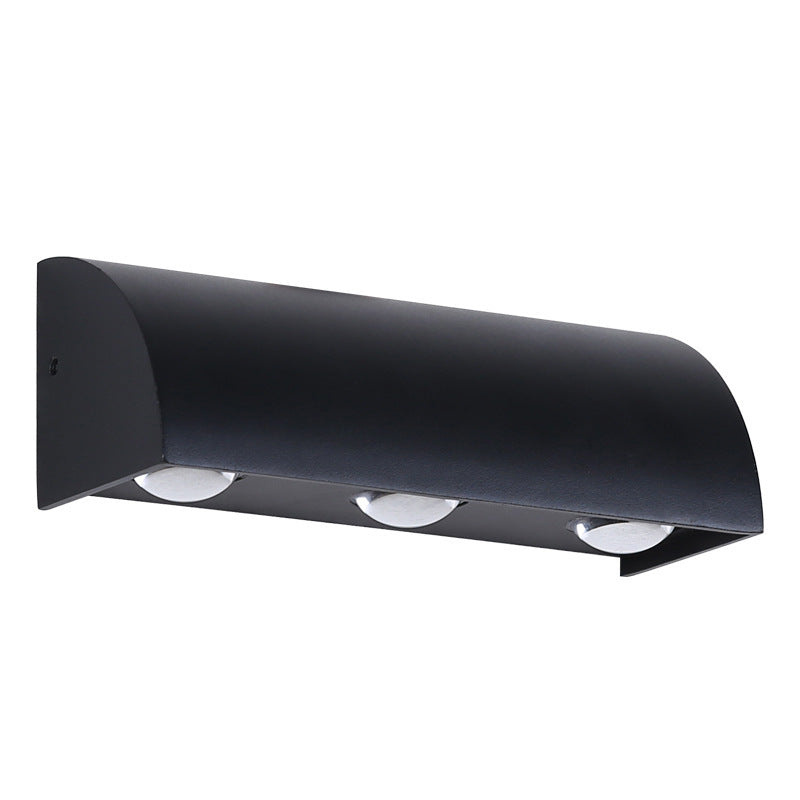 Lampe murale LED en aluminium cylindrique étanche à arche de simplicité moderne pour patio extérieur 