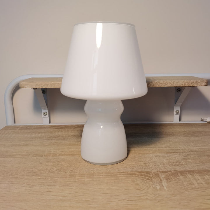 Lampe de table à 1 lumière avec verre cylindrique scandinave contemporain pour chevet 