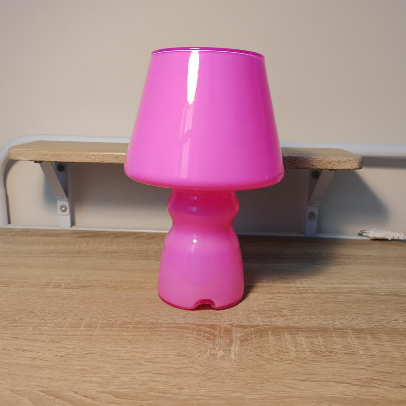 Lampe de table à 1 lumière avec verre cylindrique scandinave contemporain pour chevet 