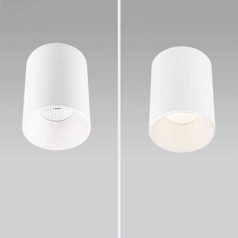 Modern Minimalist Aluminium Cylinder LED Flush Mount Ceiling Light For Hallway