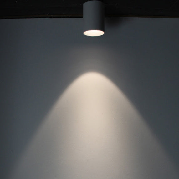 Modern Minimalist Aluminium Cylinder LED Flush Mount Ceiling Light For Hallway