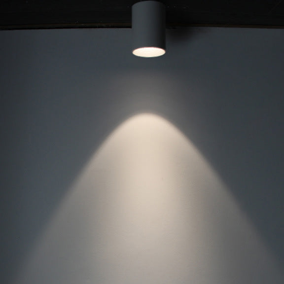 Modern Minimalist Aluminium Cylinder LED Flush Mount Ceiling Light For Hallway