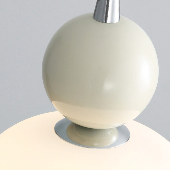 Zeitgenössische nordische Harz PE Ball Zylinder 1-Licht Pendelleuchte für Bett 