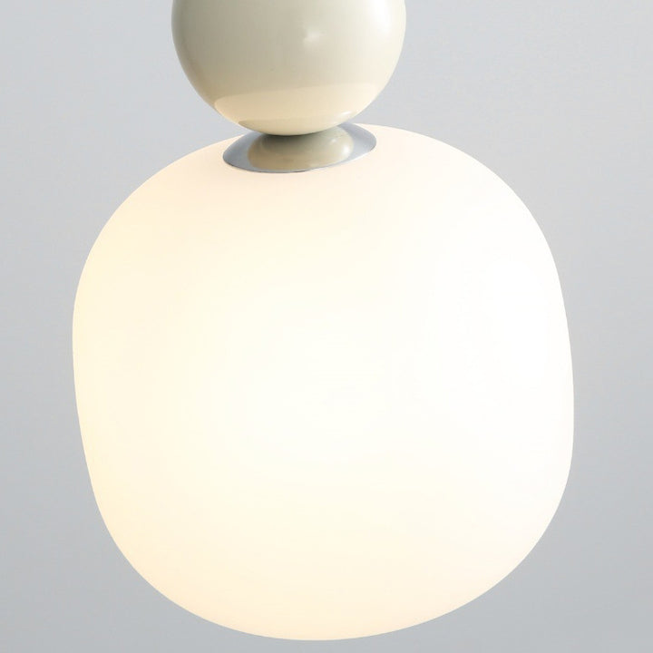 Zeitgenössische nordische Harz PE Ball Zylinder 1-Licht Pendelleuchte für Bett 