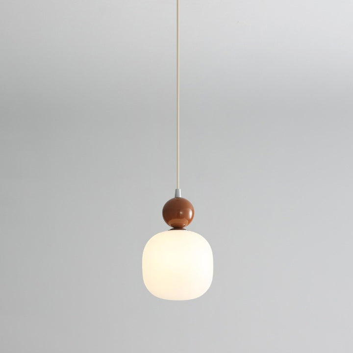 Zeitgenössische nordische Harz PE Ball Zylinder 1-Licht Pendelleuchte für Bett 