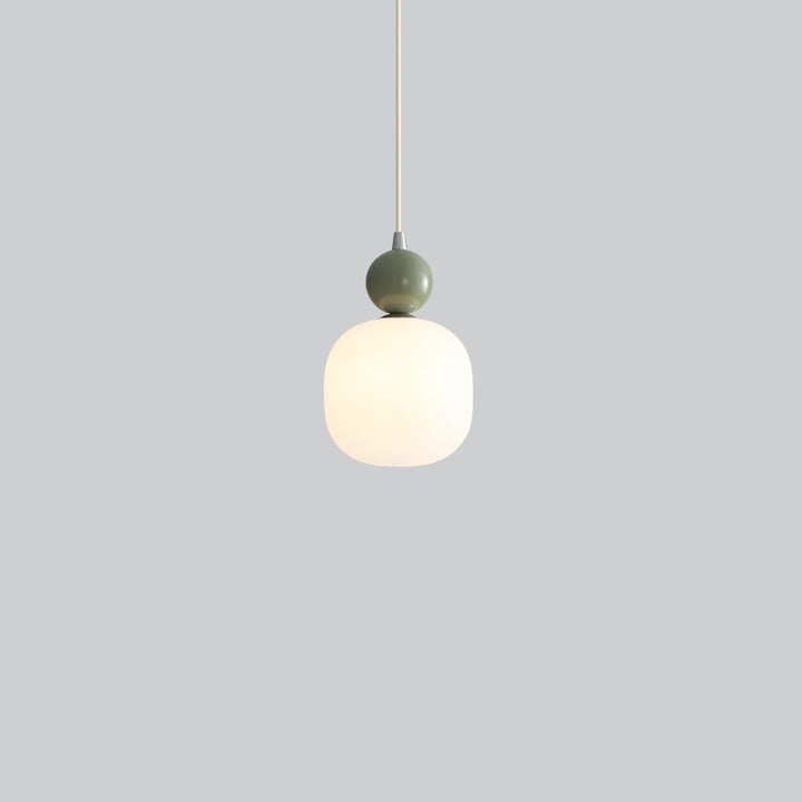 Zeitgenössische nordische Harz PE Ball Zylinder 1-Licht Pendelleuchte für Bett 