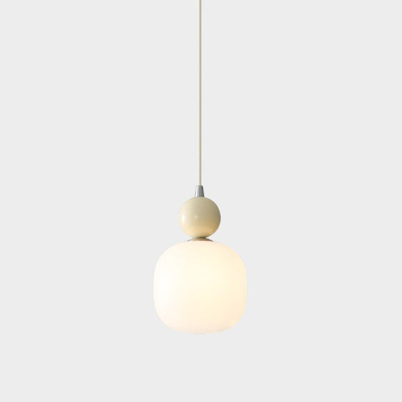 Zeitgenössische nordische Harz PE Ball Zylinder 1-Licht Pendelleuchte für Bett 