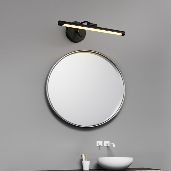 Applique murale LED moderne minimaliste en cuivre avec bande acrylique pour salle de bain 